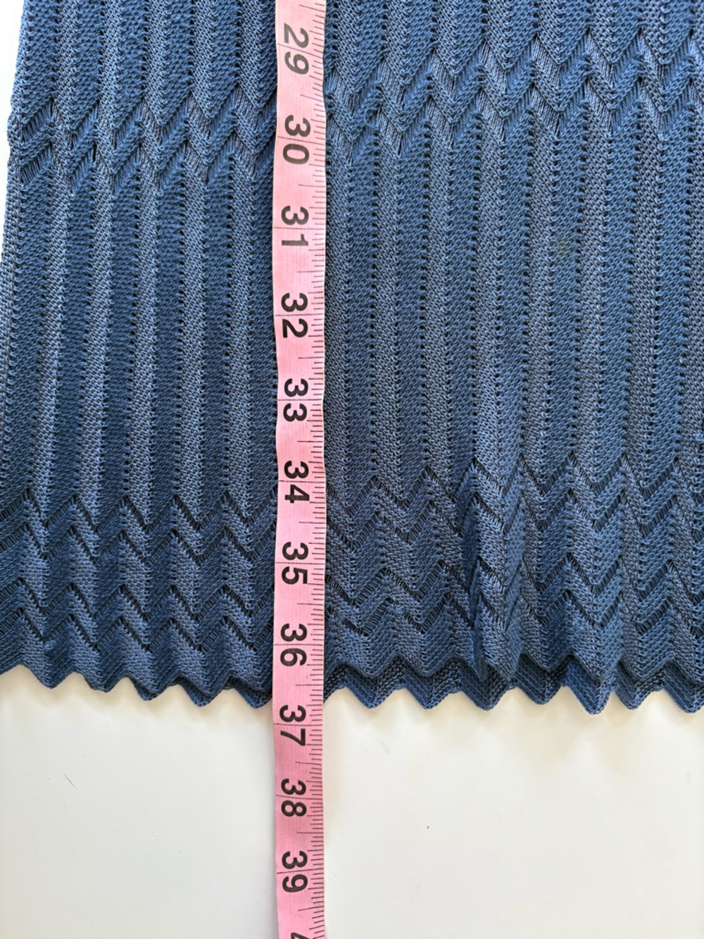 M Missoni || Knit Tank Dress Zig Zag Chevron Blue Orange Peach US 2 - Picture 8 of 13